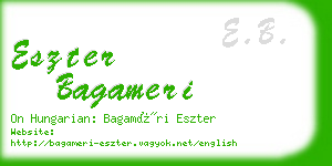 eszter bagameri business card